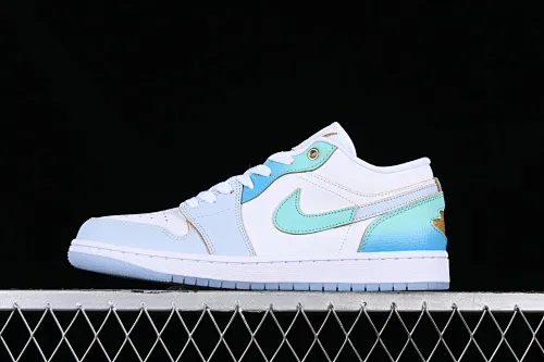All categories Air Jordan Jordan series basketball shoes Air Jordan 1 Low G version pure original Air Jordan 1 Low AJ1 Joe 1 sea salt blue low-top cultural casual sneakers FN8899-131
